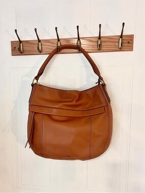 Fossil Cognac Leather Shoulder Hobo - "Molly"- NWOT